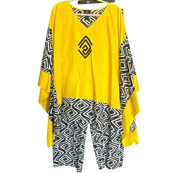 NEW EWSY Studio EY Plus Size Matching 2 Piece Set Kaftan Top & Pants Sz X1 - Picture 4 of 8